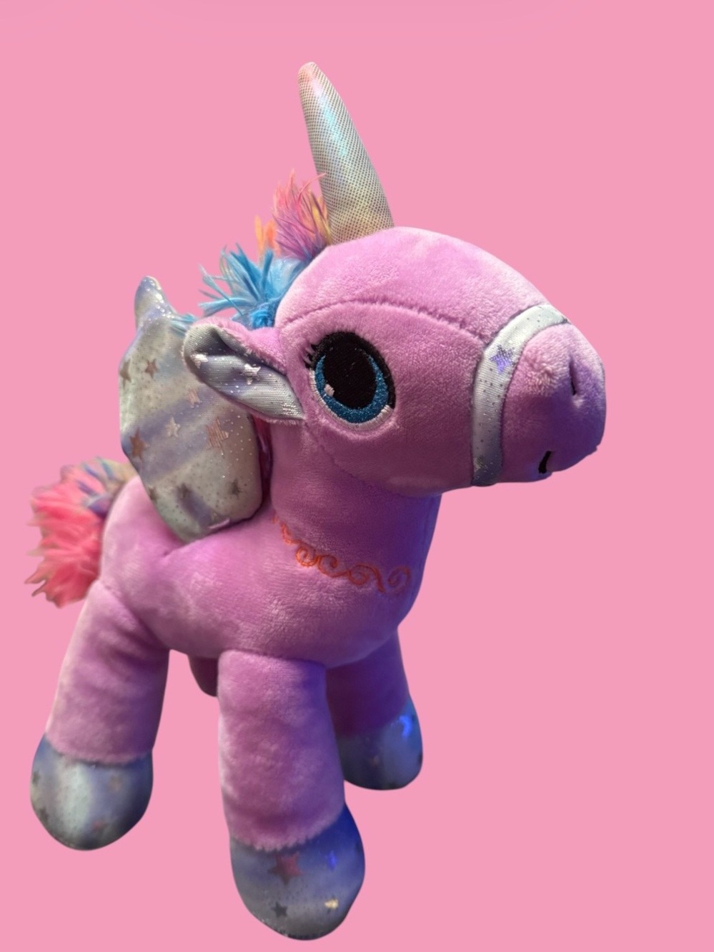 Linzy Toys ~ Plush Winged Unicorn ~ Pink